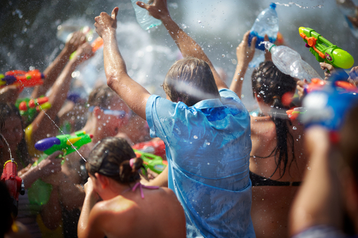 Фестиваль воды в Ланхароне - Water fight