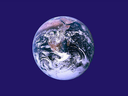 The Earth flag is not an official flag, a photo transfer of a NASA image from Apollo-13 of the Earth on a dark blue background.