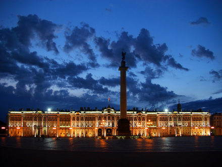White Night, Palace Square, Saint Petersburg, Russia