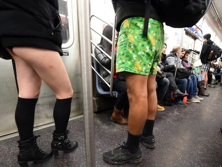 No Pants Subway Ride, USA / photo AFP
