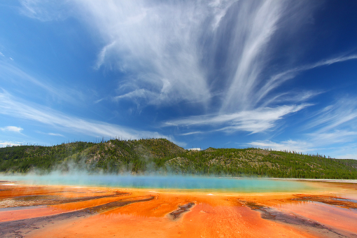 В национальном парке Йеллоустоун впервые пройдет фестиваль весны - Grand Prismatic Spring - Yellowstone (USA)